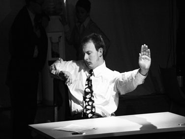 Pab Roberts in Desk Job by Paul Bishop